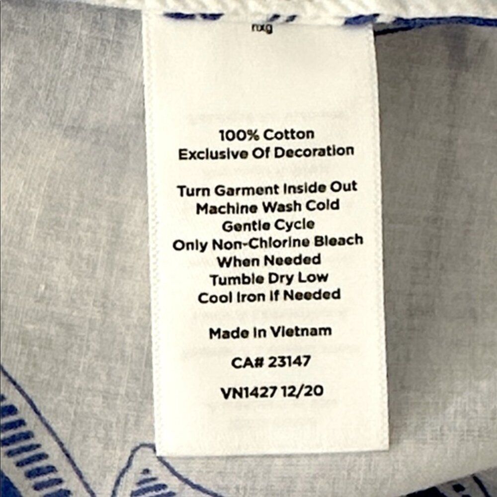 Talbots Cotton Tunic Size Large Paisley Blue White Floral NWOT - Picture 12 of 12